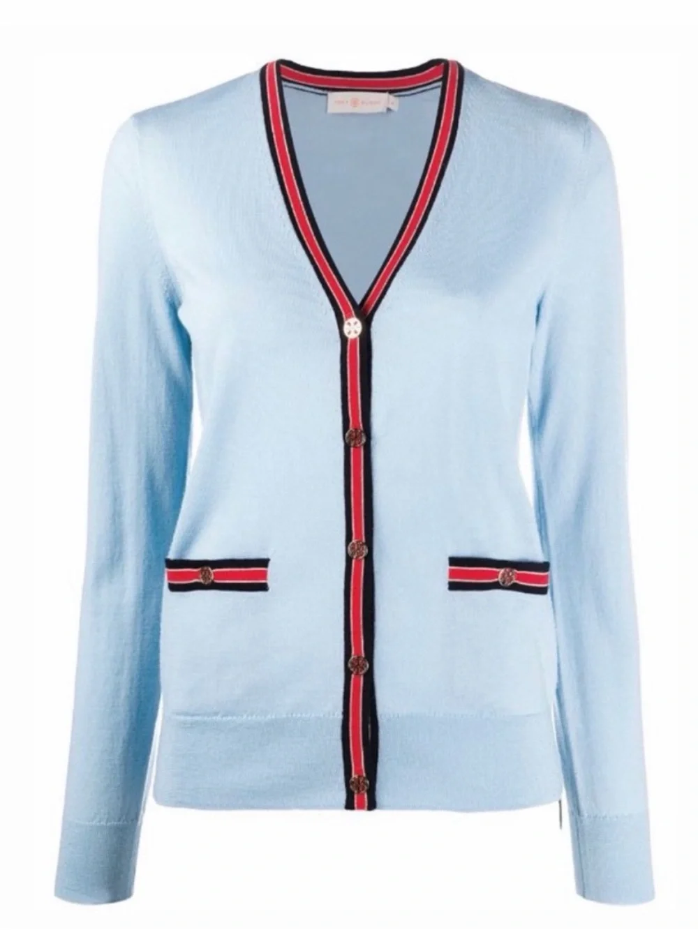 Tory Burch |‎ Madeline Colorblock Merino Wool Cardigan